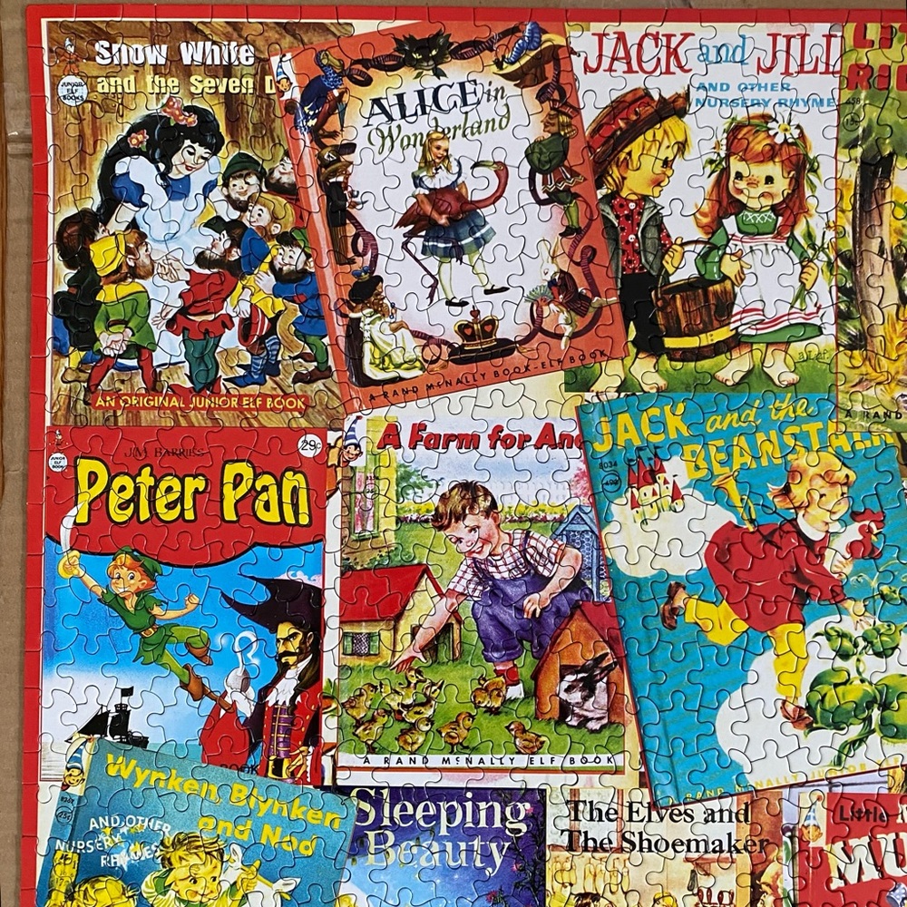 Vintage Fairy Tales Jigsaw Puzzle 1000 Piece White Mountain Complete - Picture 4 of 13
